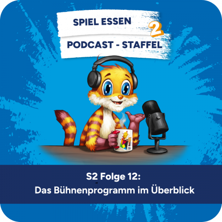 Meeps mit Kopfhörern und Mirkofon